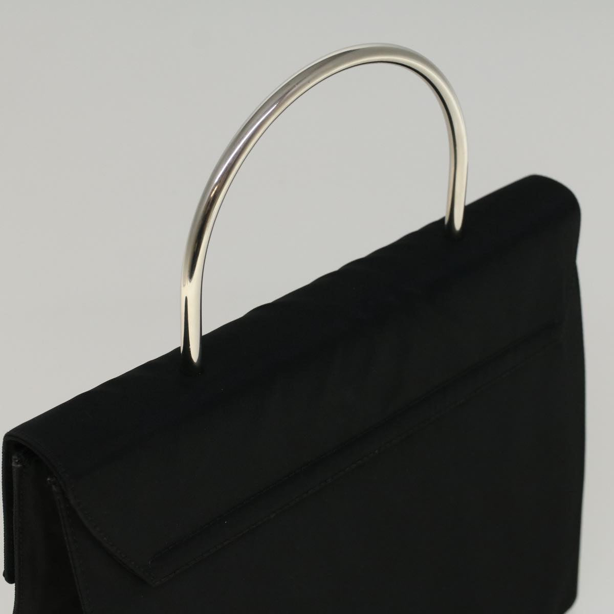 PRADA Hand Bag Nylon Black Auth 57221