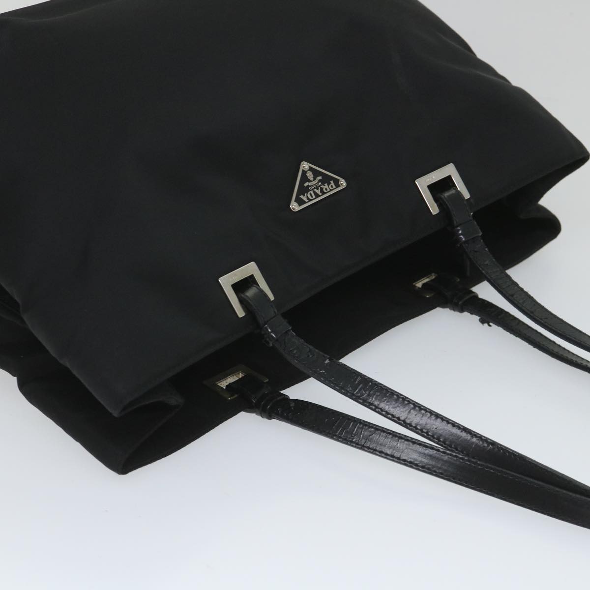 PRADA Shoulder Bag Nylon Black Auth 57222