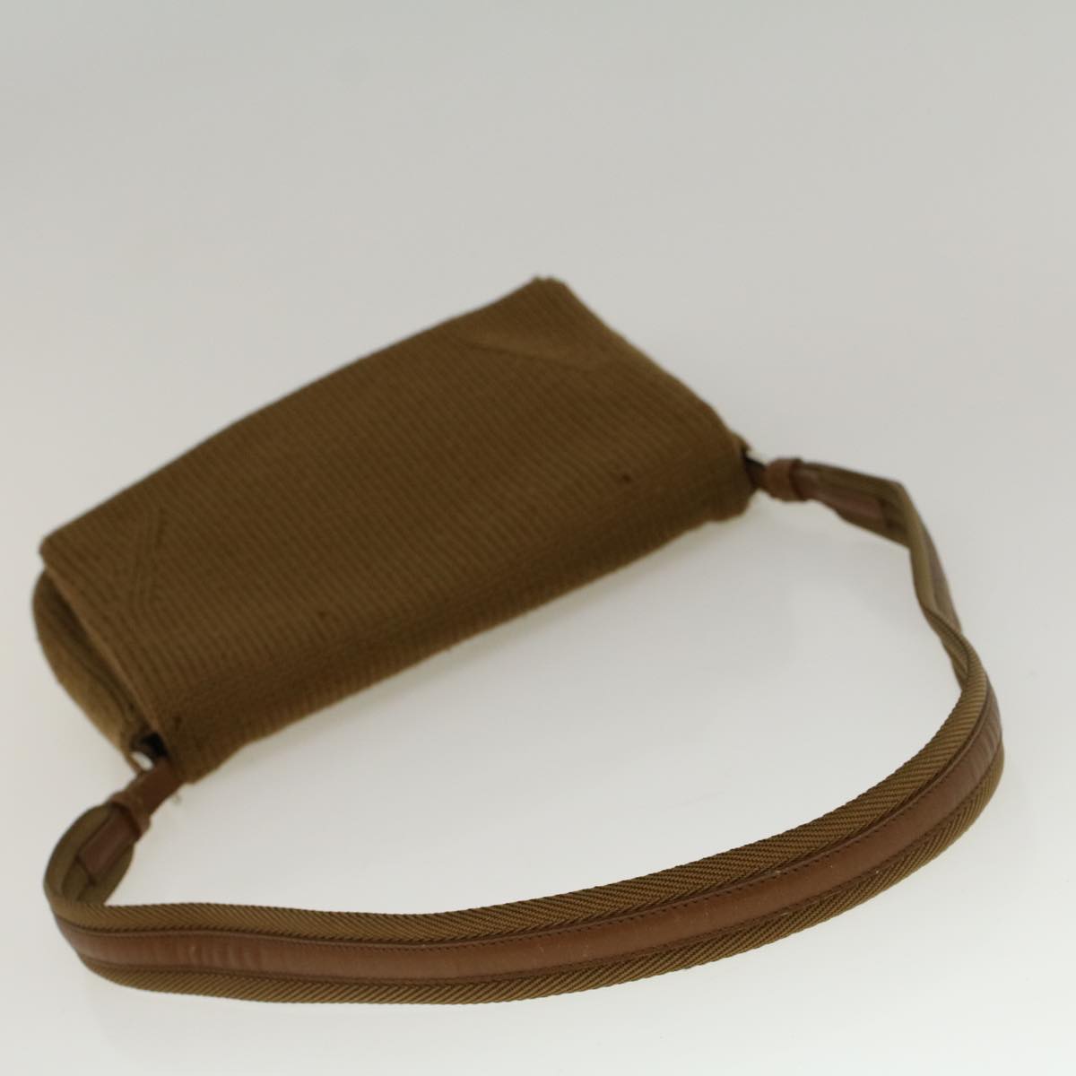 PRADA Shoulder Bag Wool Brown Auth 57223