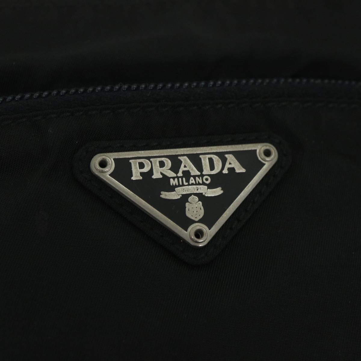 PRADA Shoulder Bag Nylon Black Auth 57225