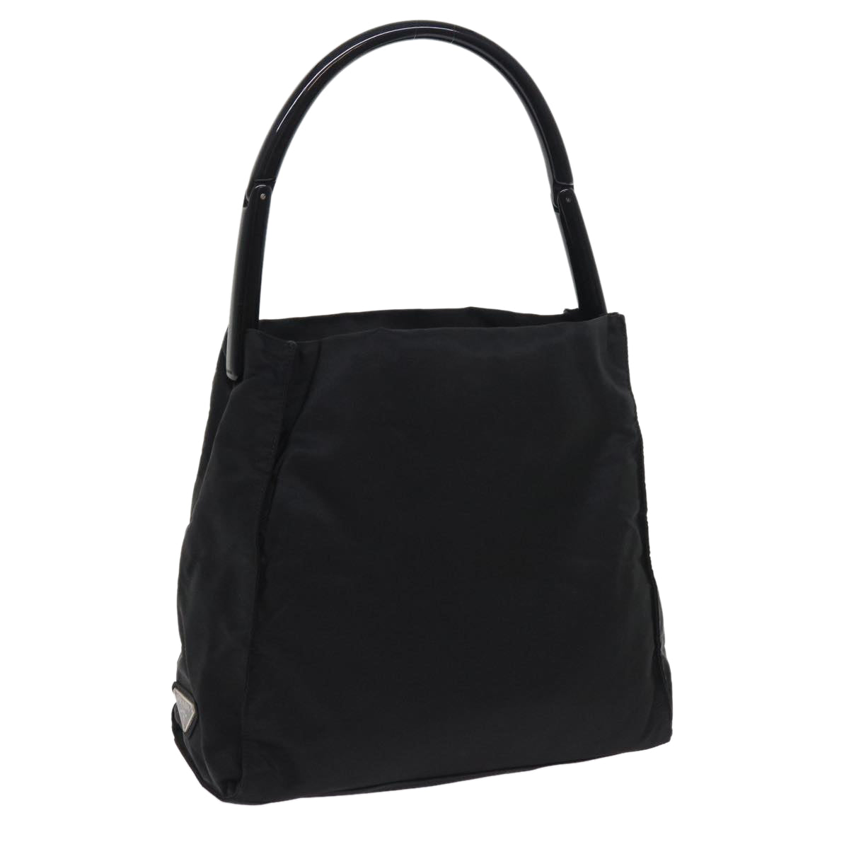 PRADA Hand Bag Nylon Black Auth 57229