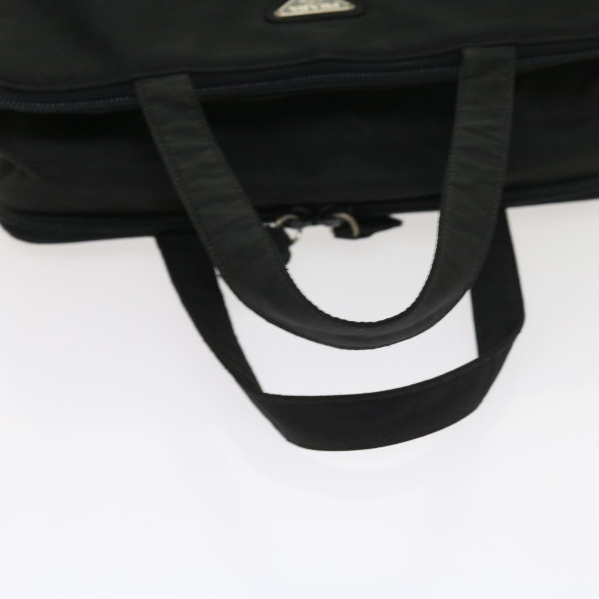 PRADA Hand Bag Nylon Black Auth 57233