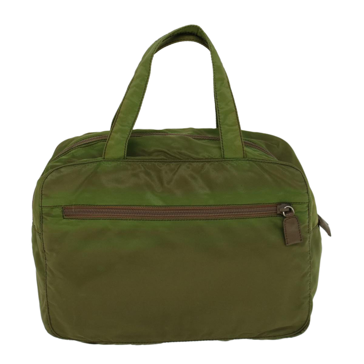 PRADA Hand Bag Nylon Green Auth 57241 - 0