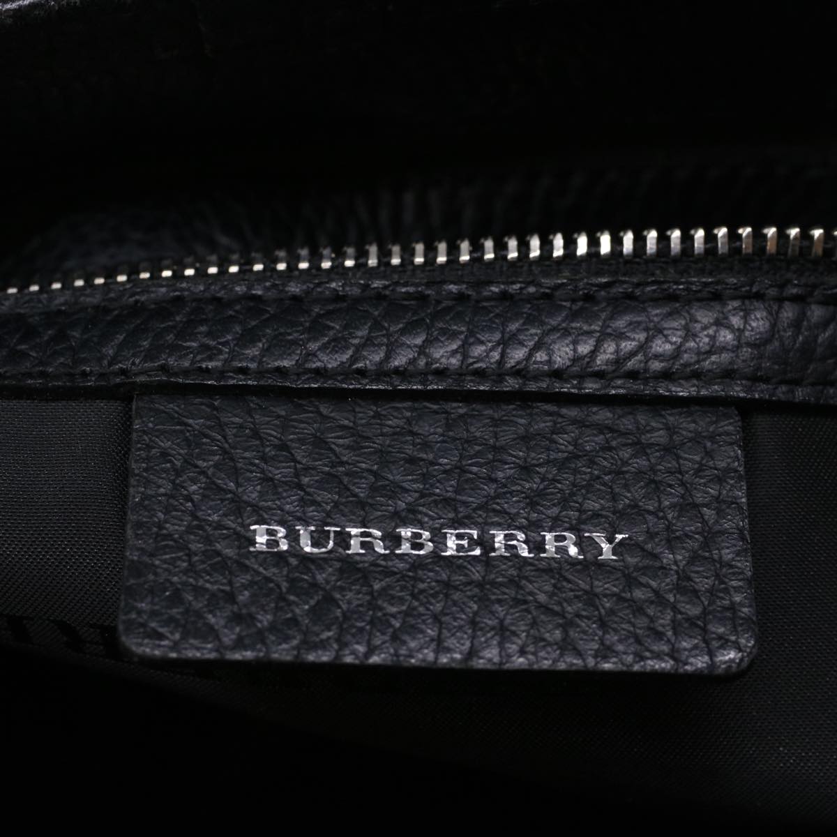 BURBERRY Nova Check Hand Bag Nylon Beige Black Auth 57242