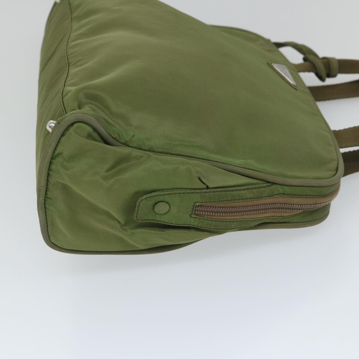 PRADA Hand Bag Nylon Khaki Auth 57260
