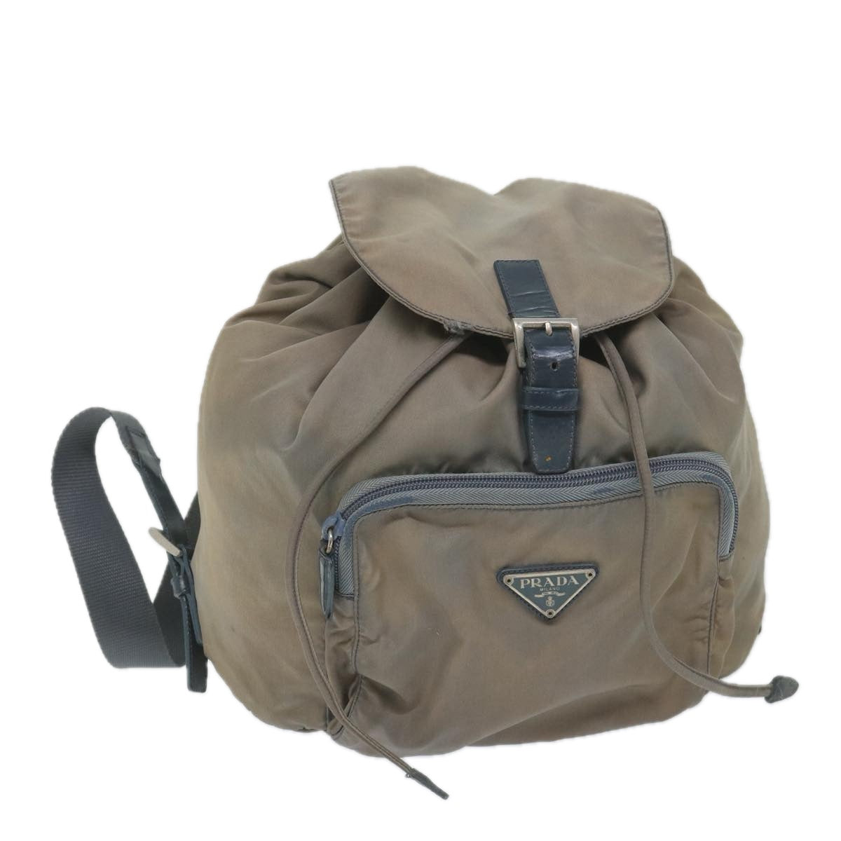 PRADA Backpack Nylon Gray Auth 57280