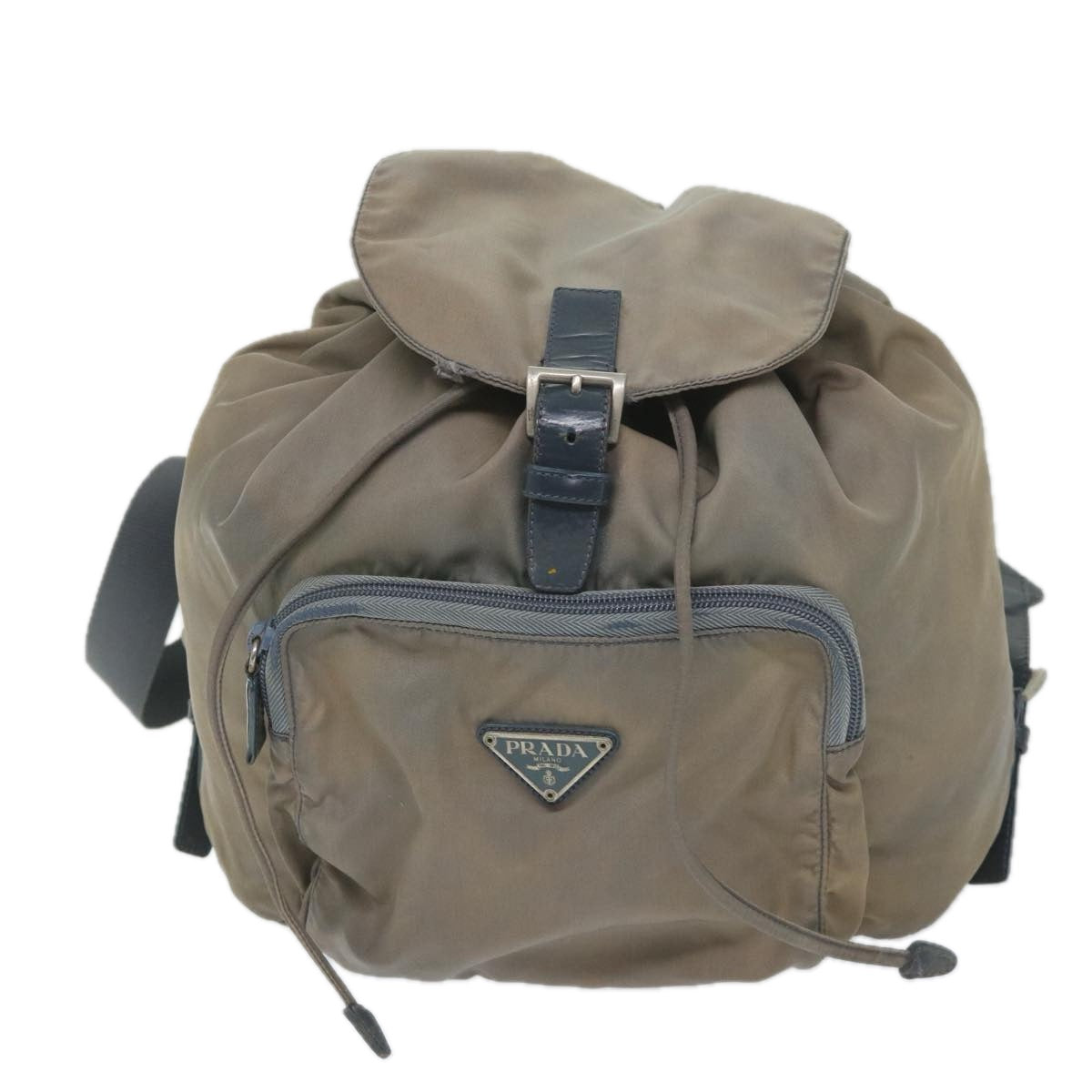 PRADA Backpack Nylon Gray Auth 57280 - 0