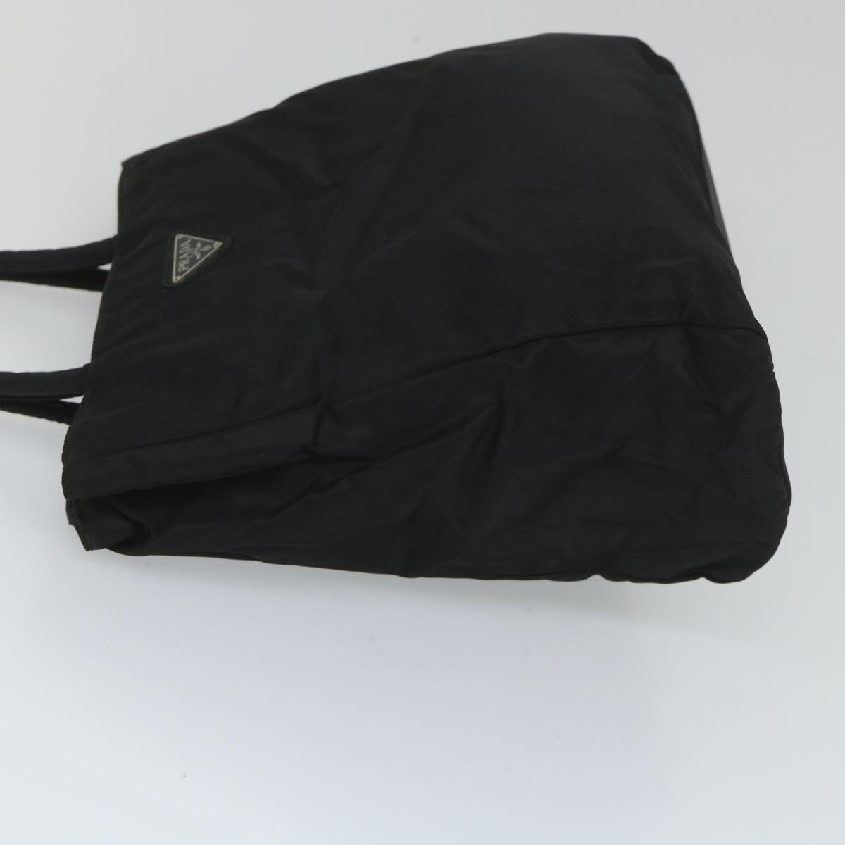 PRADA Hand Bag Nylon Black Auth 57296