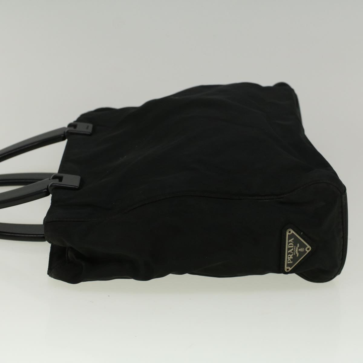 PRADA Hand Bag Nylon Black Auth 57311