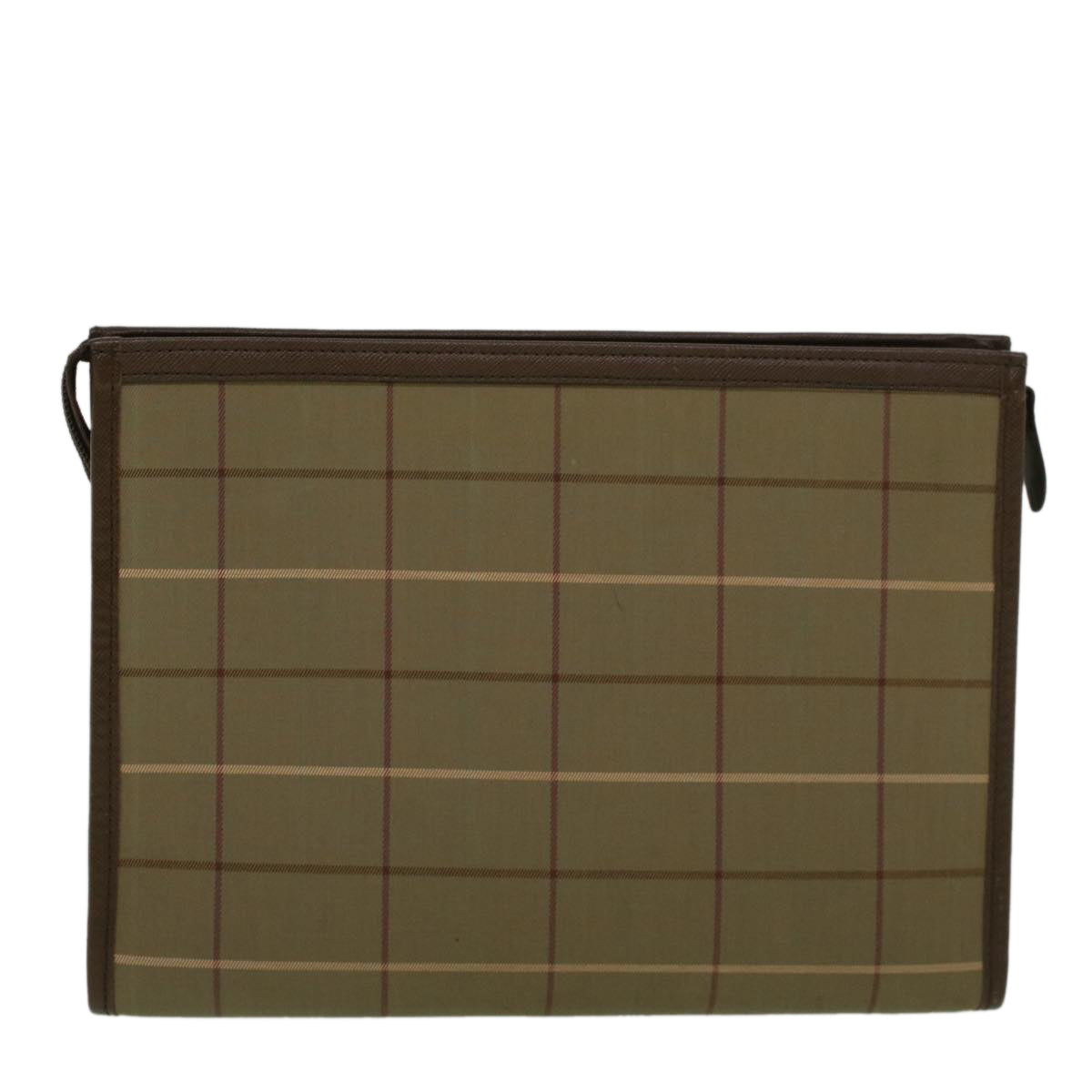 Burberrys Nova Check Clutch Bag Canvas Beige Brown Auth 57315 - 0