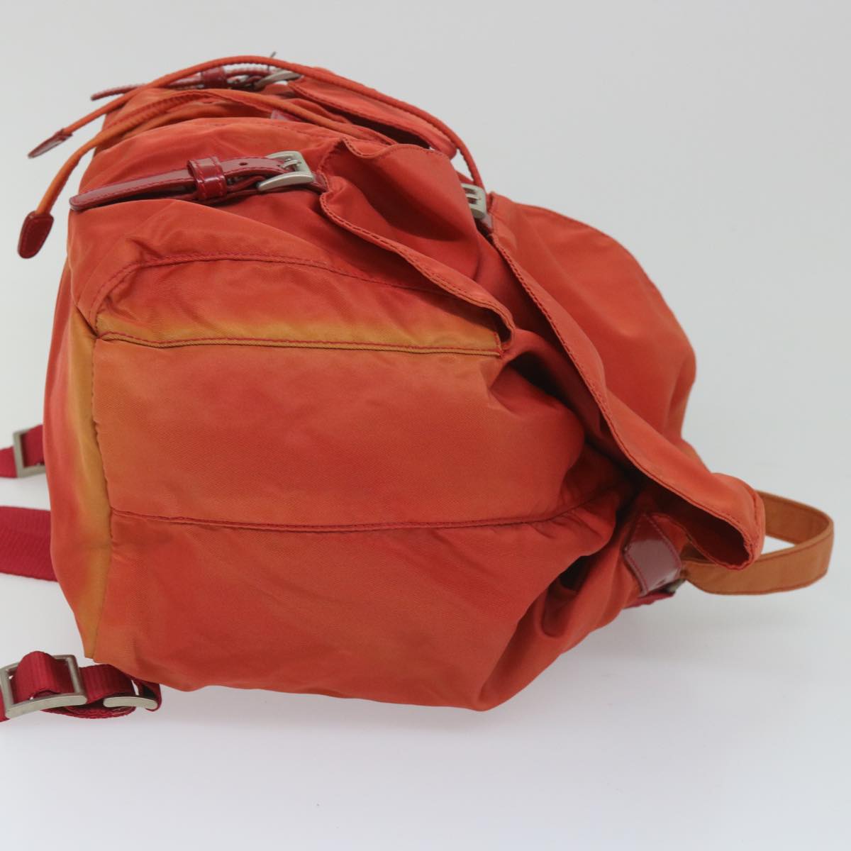 PRADA Backpack Nylon Red Auth 57351