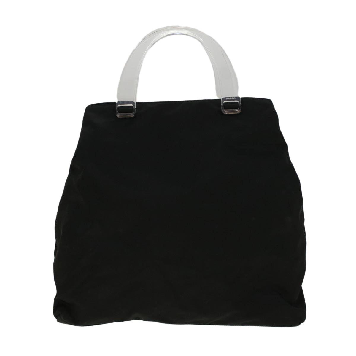 PRADA Hand Bag Nylon Black Auth 57361 - 0