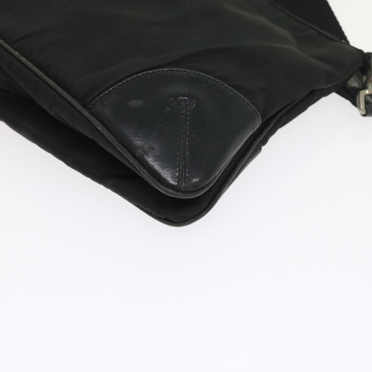 PRADA Shoulder Bag Nylon Black Auth 57365