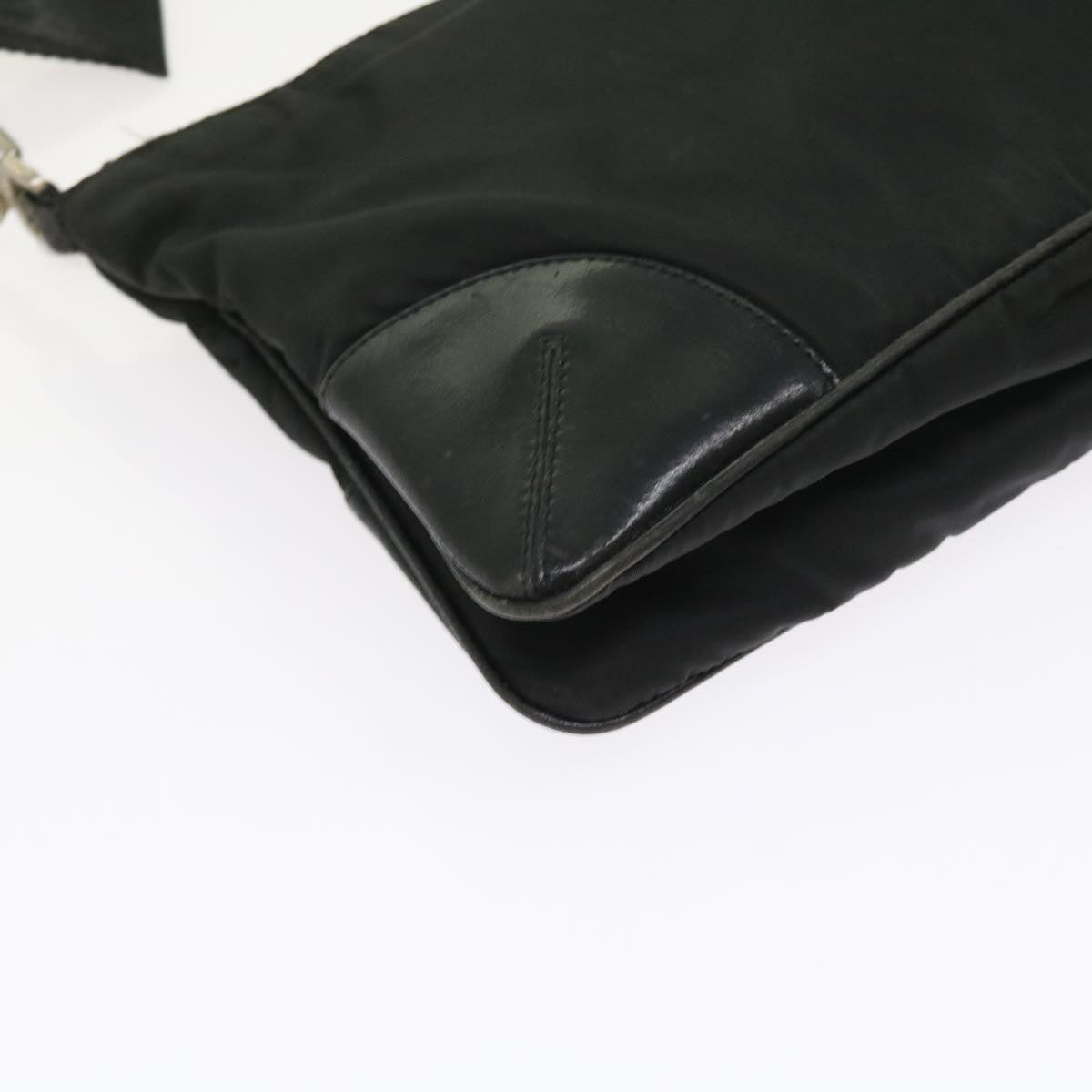 PRADA Shoulder Bag Nylon Black Auth 57365