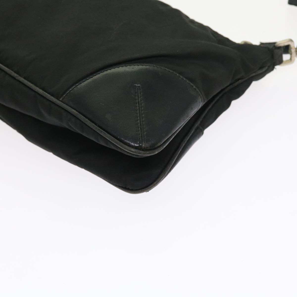 PRADA Shoulder Bag Nylon Black Auth 57365