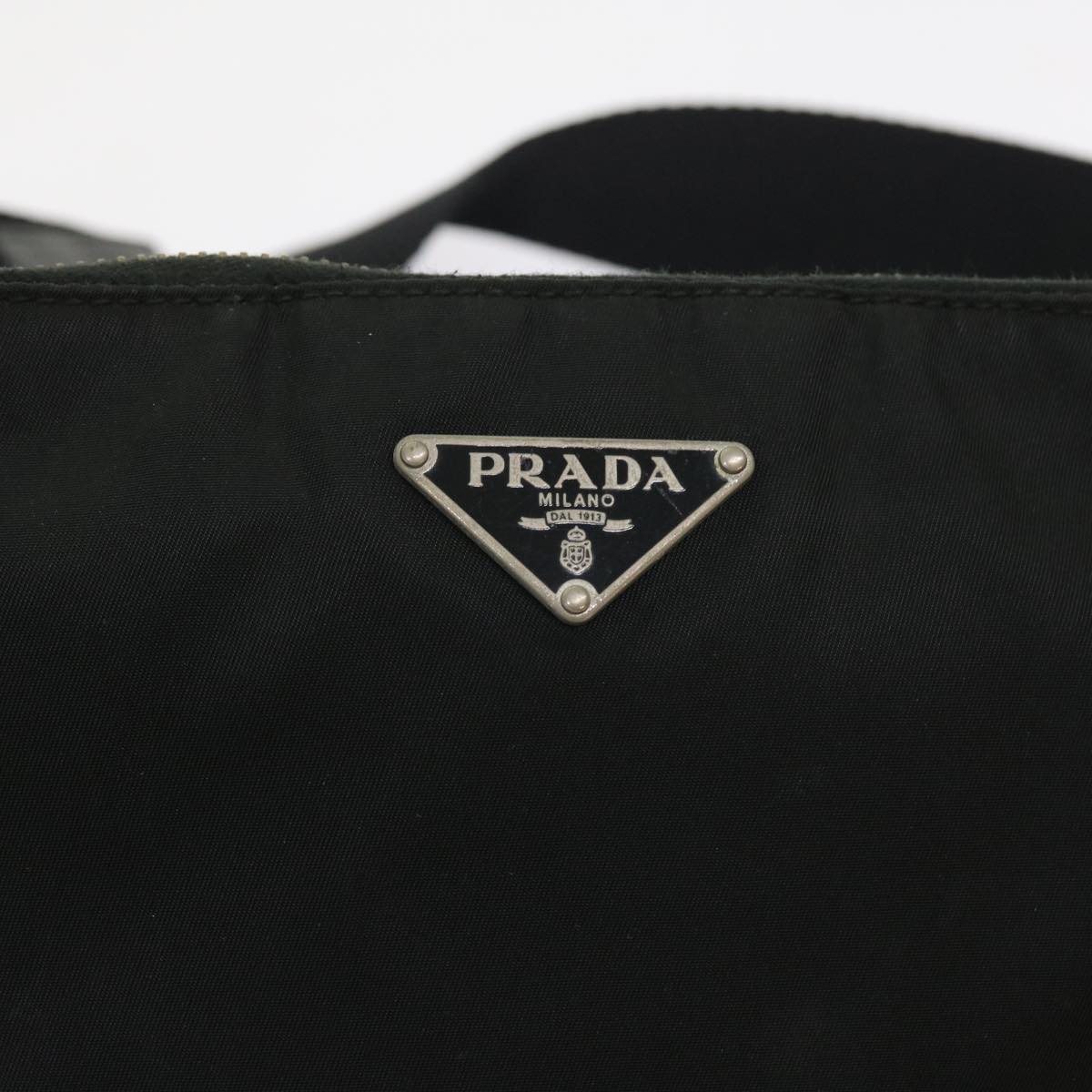 PRADA Shoulder Bag Nylon Black Auth 57365