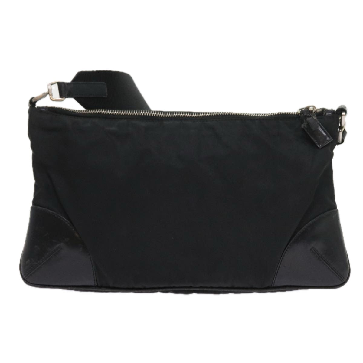 PRADA Shoulder Bag Nylon Black Auth 57365