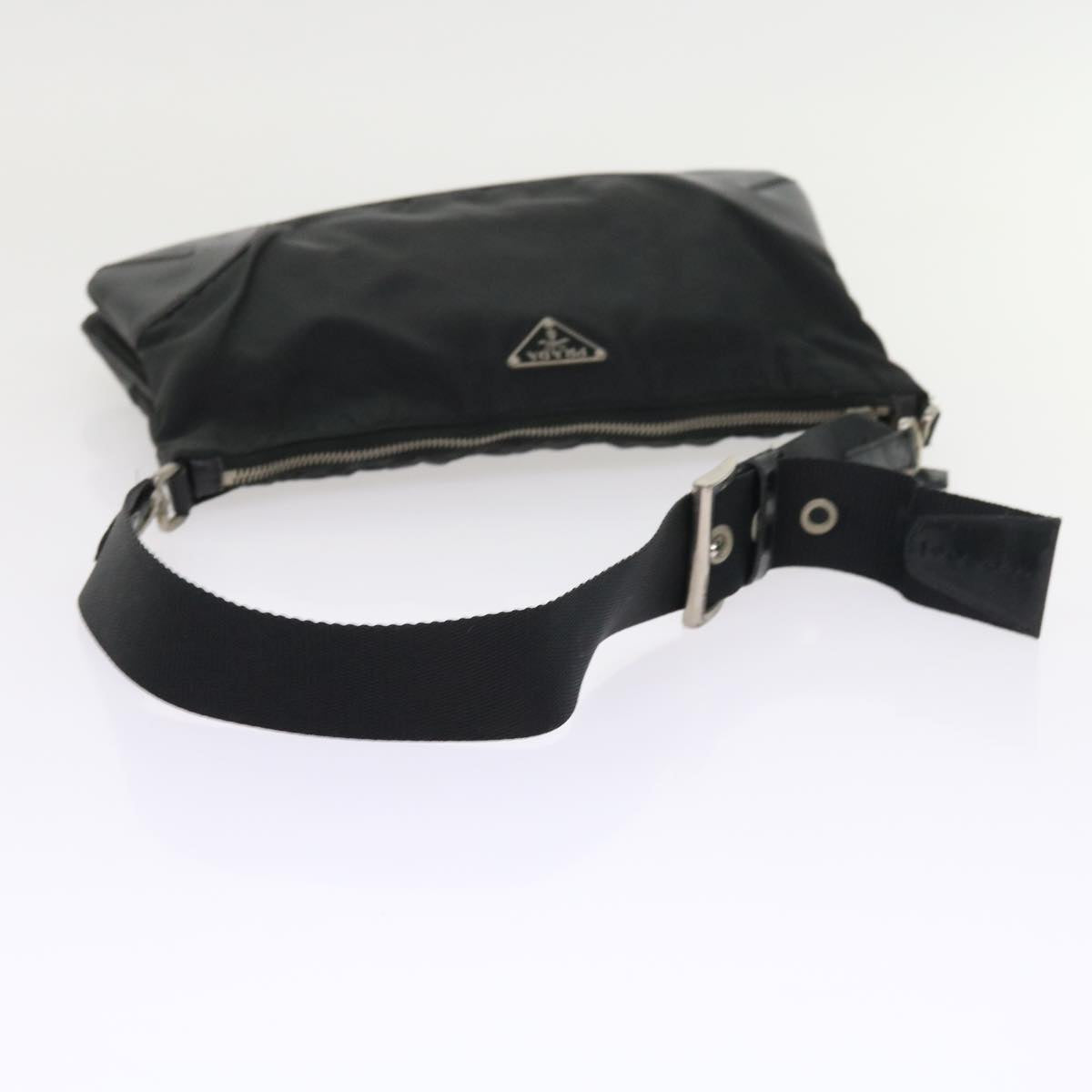 PRADA Shoulder Bag Nylon Black Auth 57365