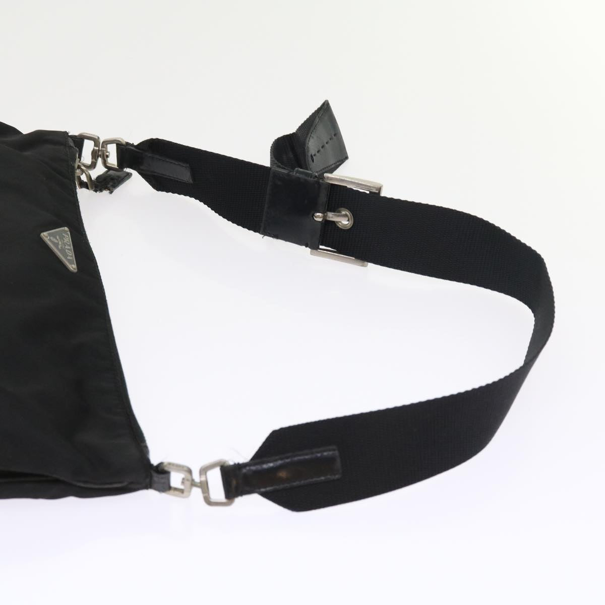 PRADA Shoulder Bag Nylon Black Auth 57365