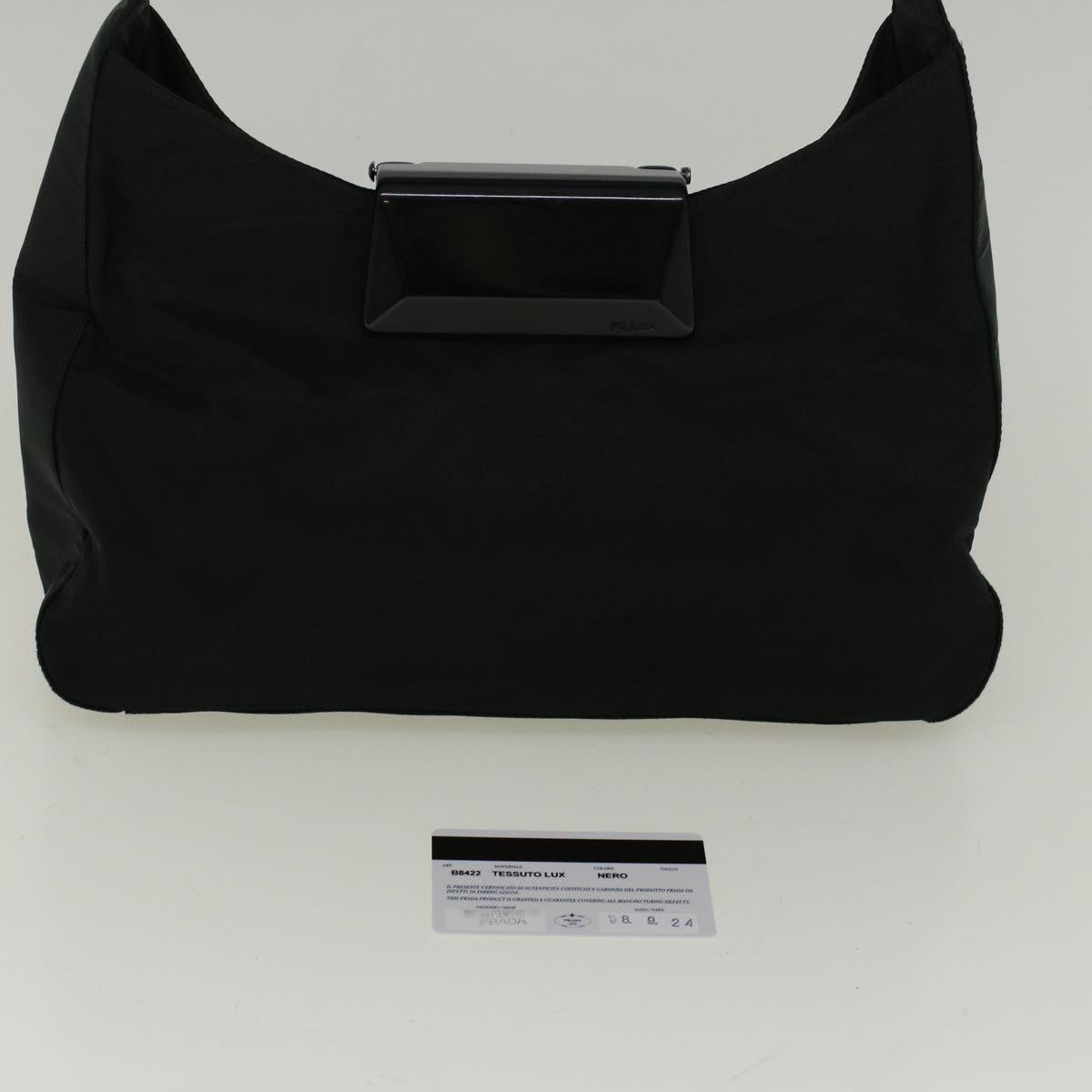 PRADA Shoulder Bag Nylon Black Auth 57373