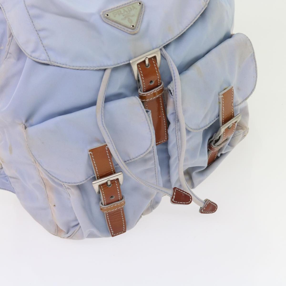 PRADA Backpack Nylon Blue Auth 57381