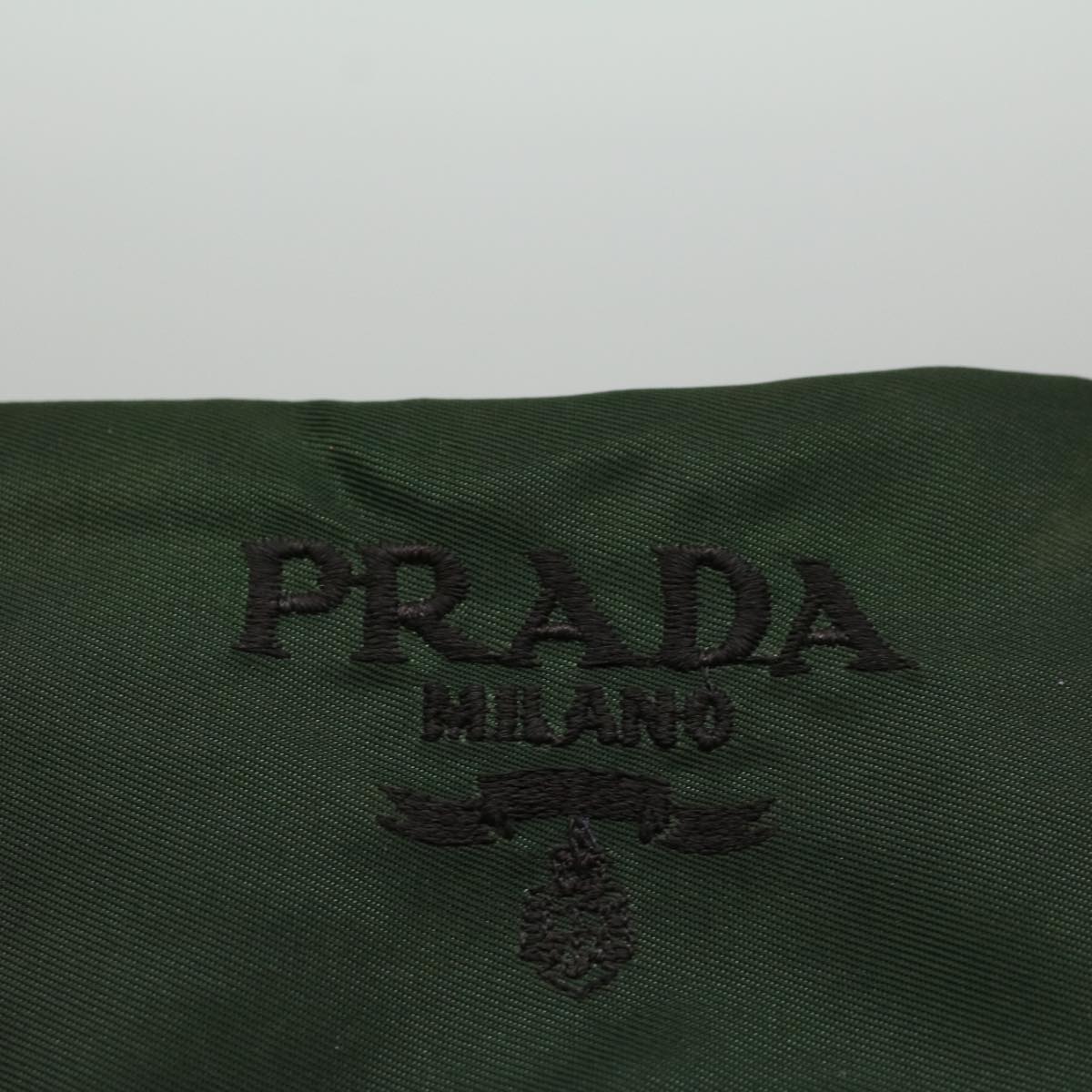 PRADA Shoulder Bag Nylon Khaki Auth 57383