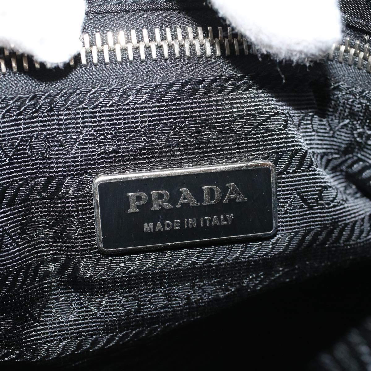 PRADA Shoulder Bag Nylon Black Auth 57384