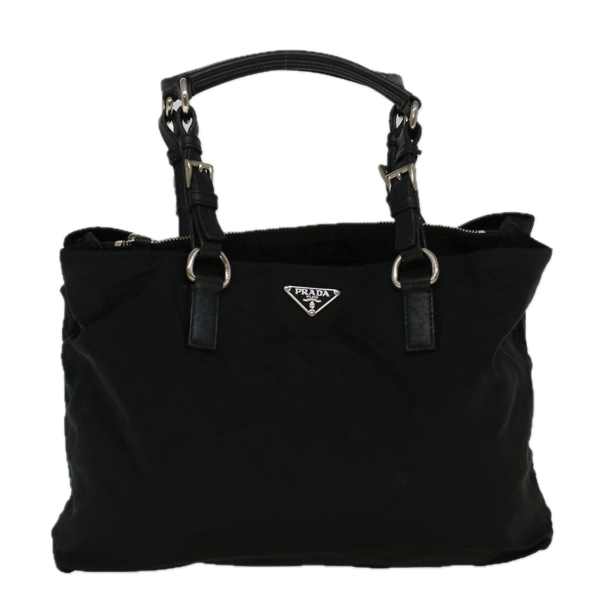 PRADA Shoulder Bag Nylon Black Auth 57384