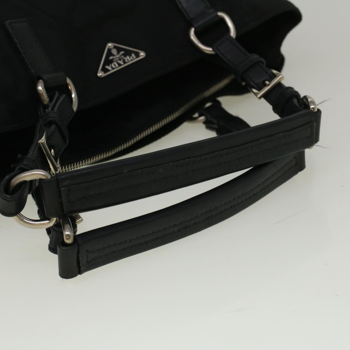 PRADA Shoulder Bag Nylon Black Auth 57384