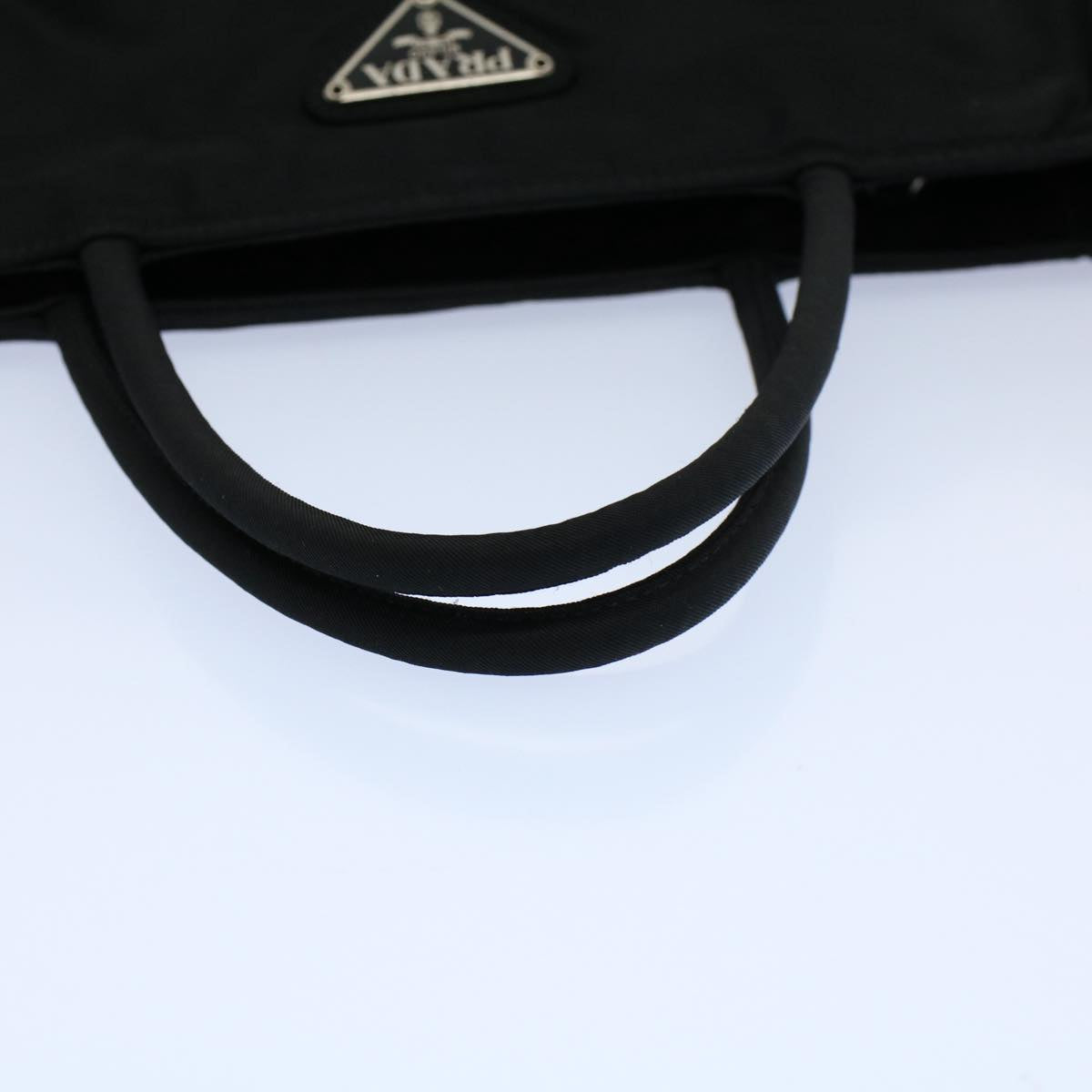 PRADA Hand Bag Nylon Black Auth 57385