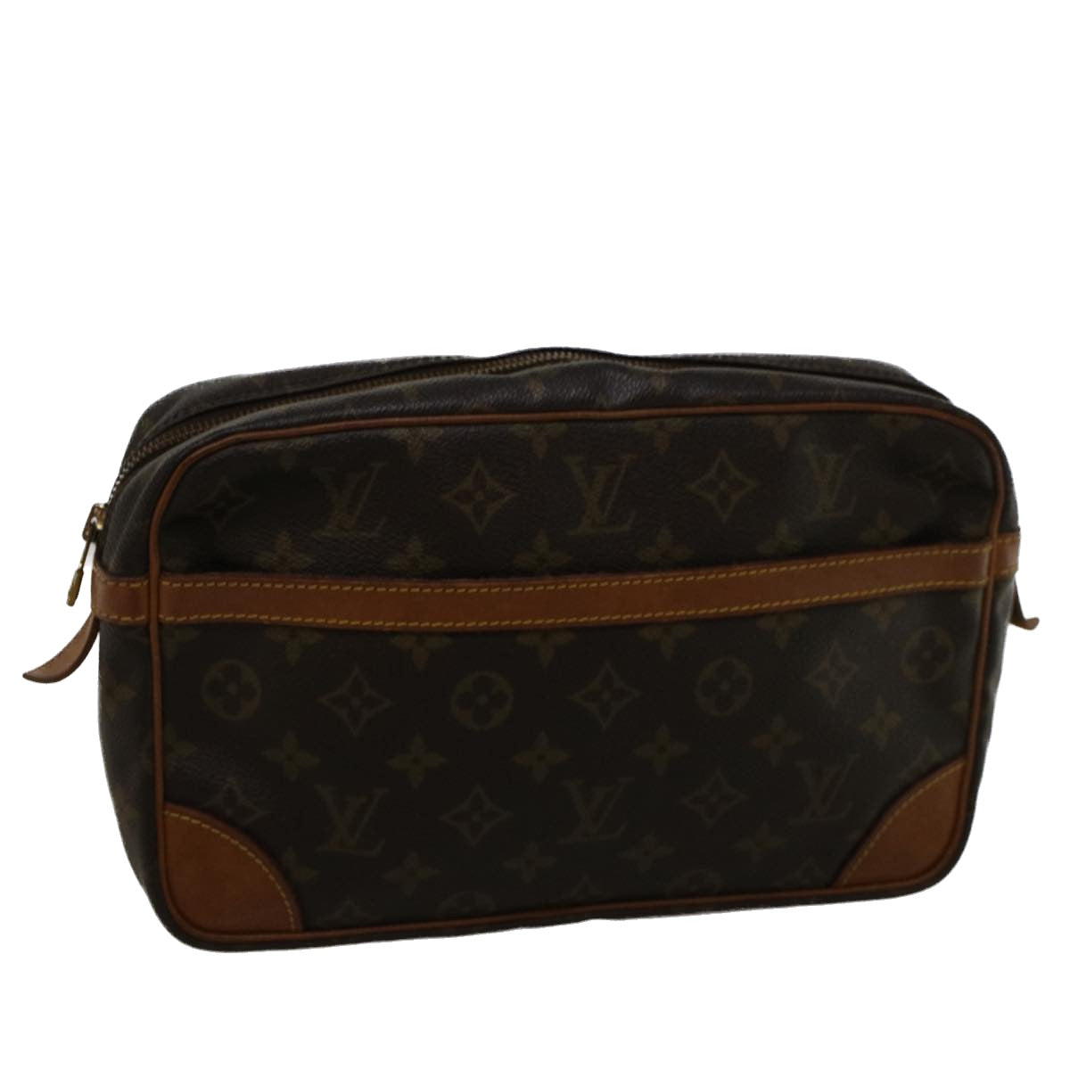 LOUIS VUITTON Monogram Compiegne 28 Clutch Bag M51845 LV Auth 57417