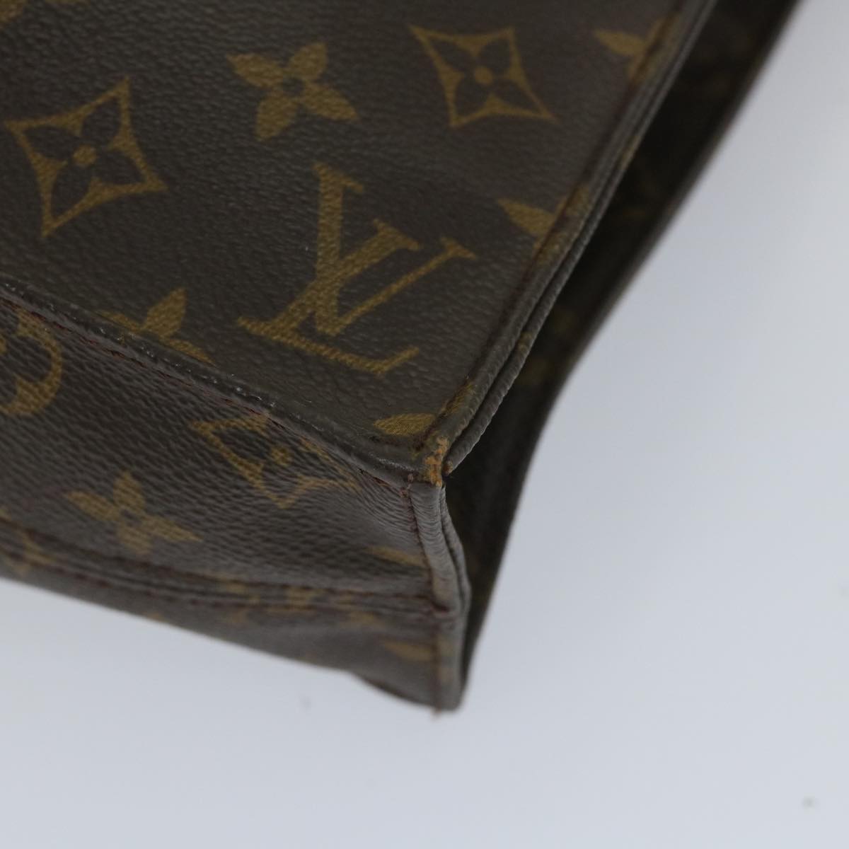 LOUIS VUITTON Monogram Sac Plat Hand Bag M51140 LV Auth 57418