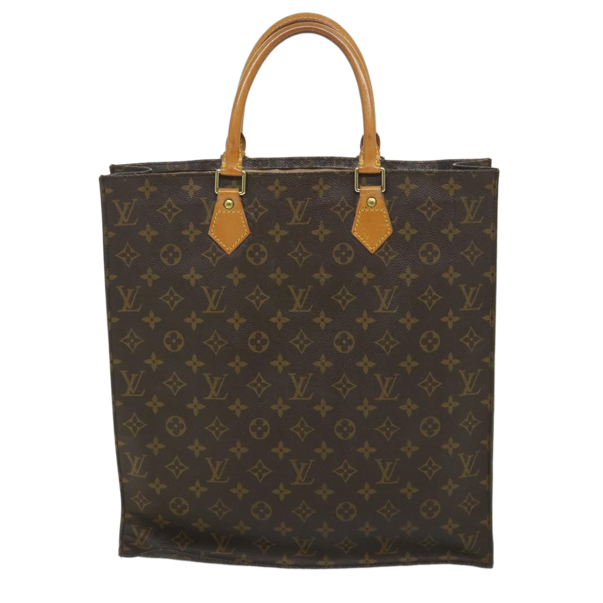 LOUIS VUITTON Monogram Sac Plat Hand Bag M51140 LV Auth 57418 - 0