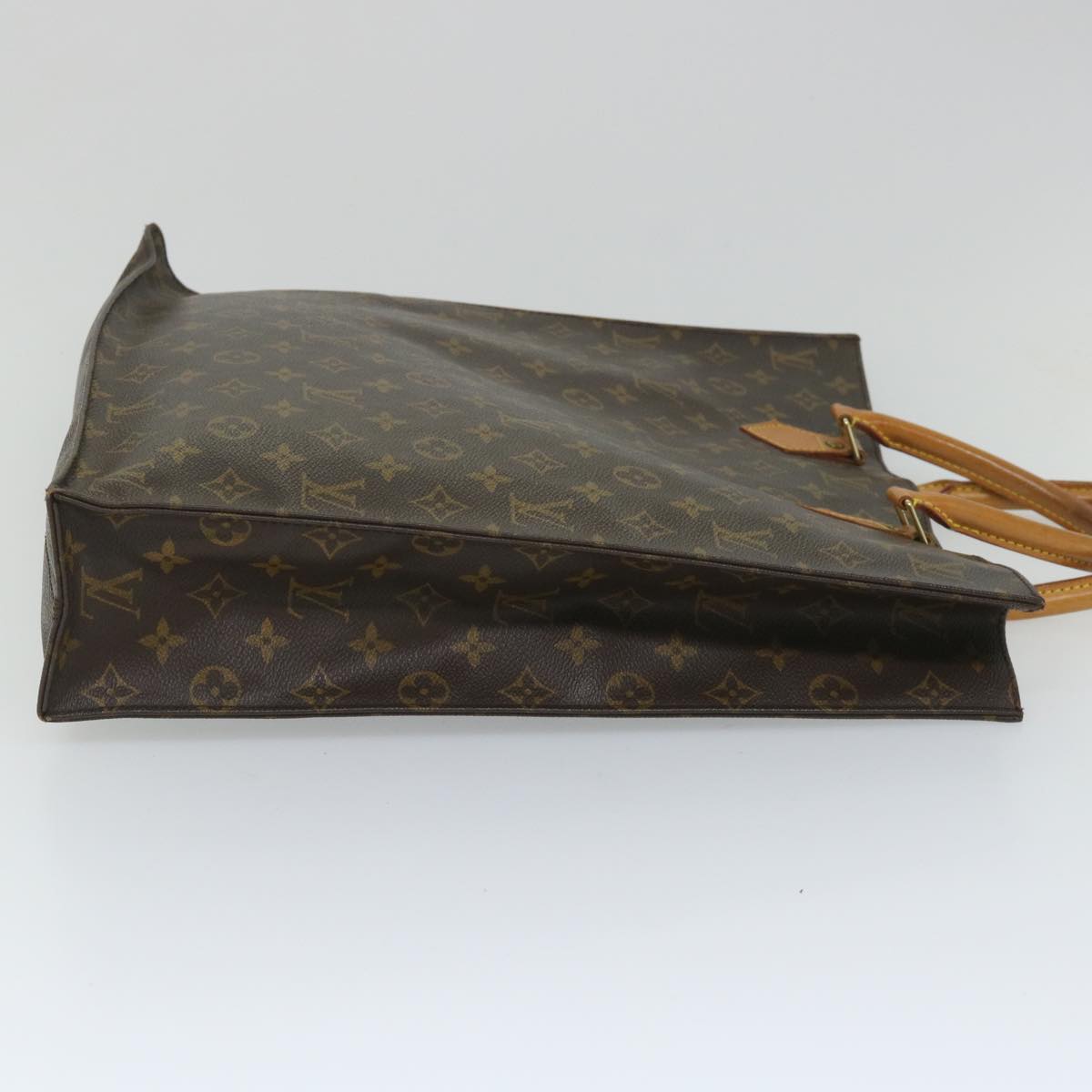 LOUIS VUITTON Monogram Sac Plat Hand Bag M51140 LV Auth 57418