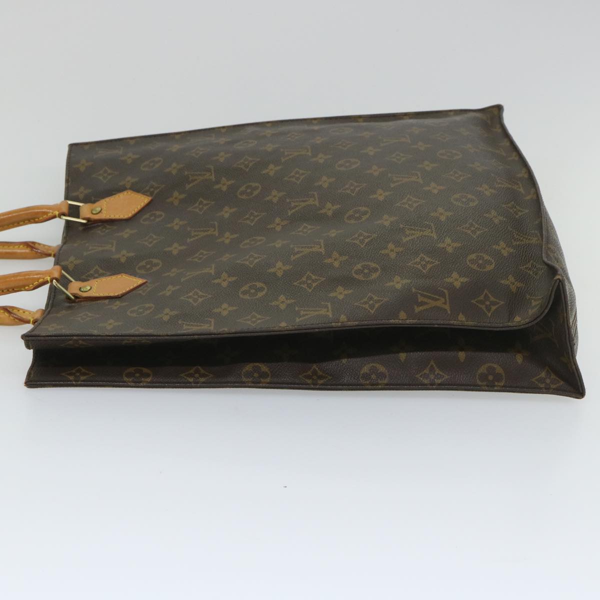 LOUIS VUITTON Monogram Sac Plat Hand Bag M51140 LV Auth 57418