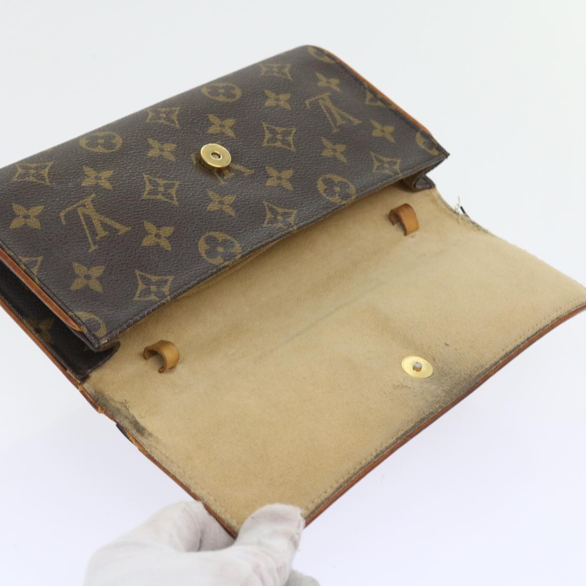 LOUIS VUITTON Monogram Pochette Twin GM Shoulder Bag M51852 LV Auth 57433