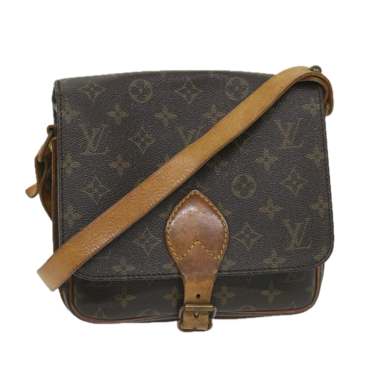 LOUIS VUITTON Monogram Cartouchiere MM Shoulder Bag M51253 LV Auth 57451