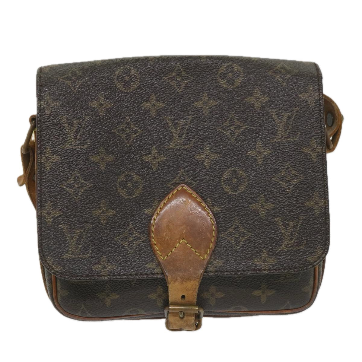 LOUIS VUITTON Monogram Cartouchiere MM Shoulder Bag M51253 LV Auth 57451