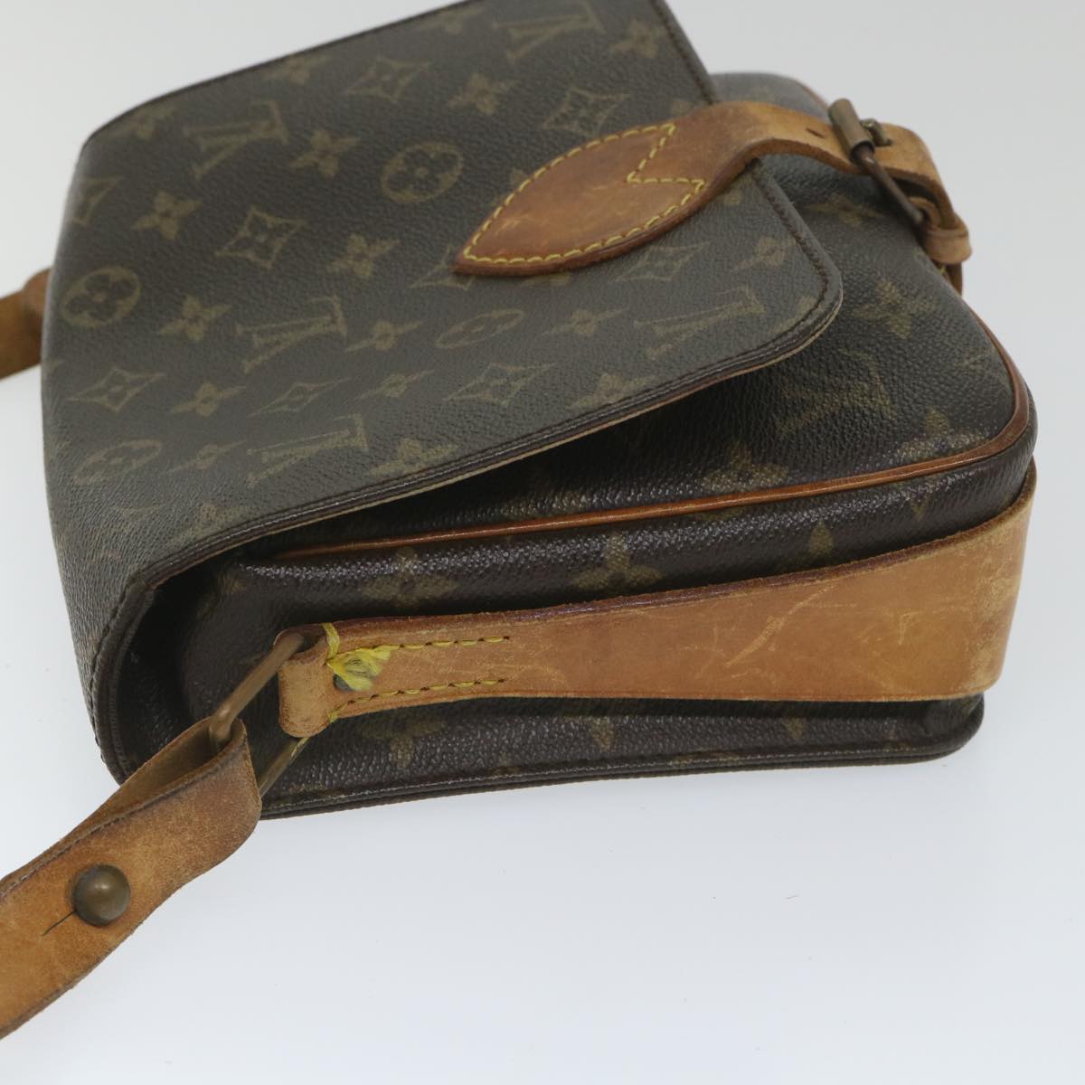 LOUIS VUITTON Monogram Cartouchiere MM Shoulder Bag M51253 LV Auth 57451