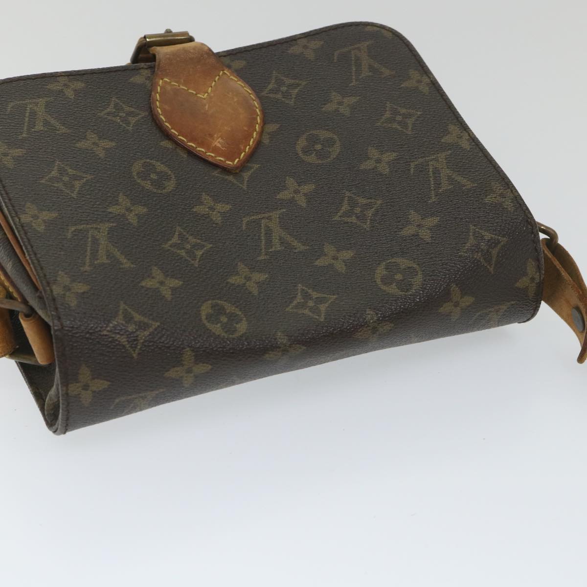 LOUIS VUITTON Monogram Cartouchiere MM Shoulder Bag M51253 LV Auth 57451