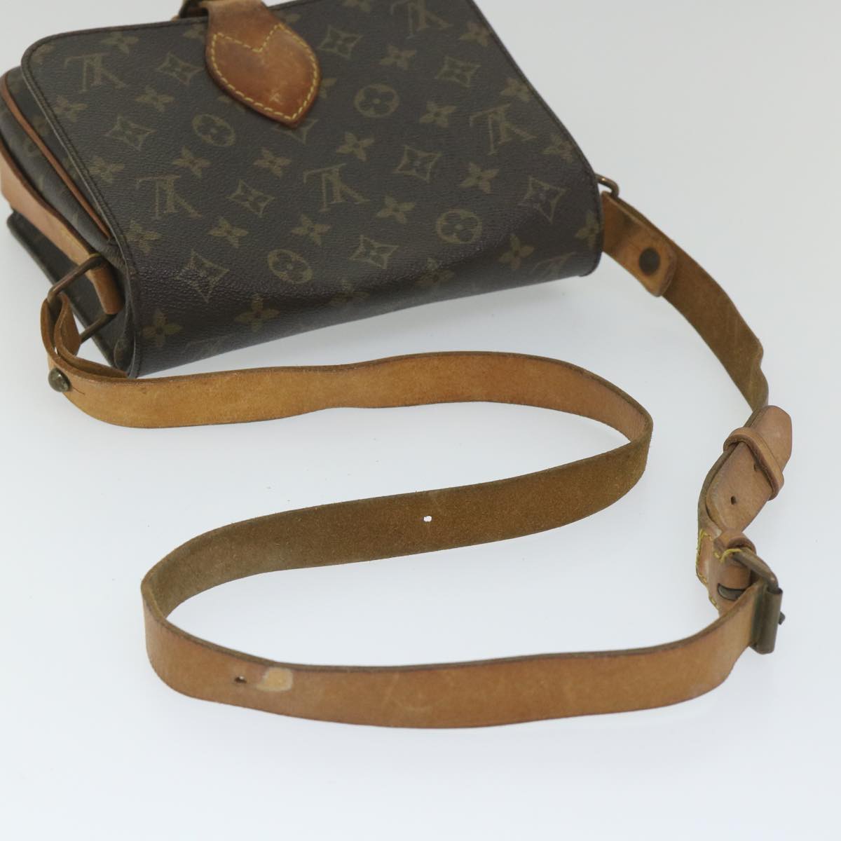 LOUIS VUITTON Monogram Cartouchiere MM Shoulder Bag M51253 LV Auth 57451