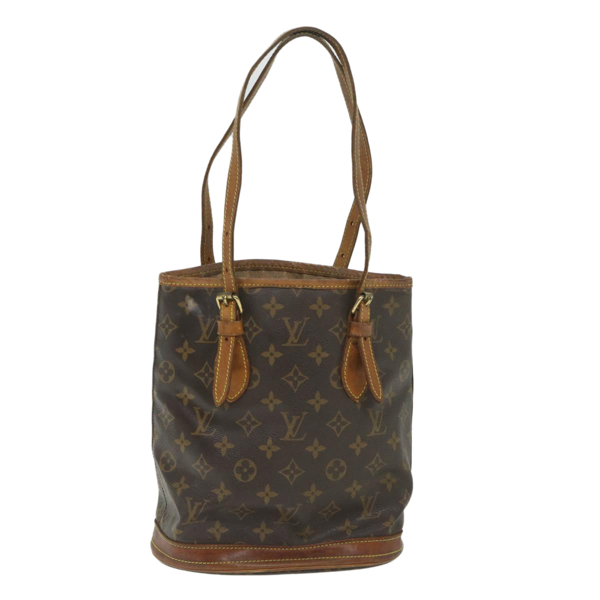 LOUIS VUITTON Monogram Bucket PM Shoulder Bag M42238 LV Auth 57472