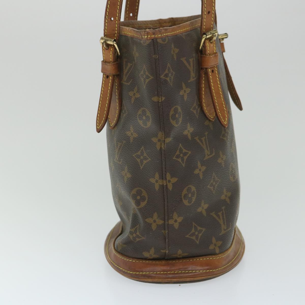 LOUIS VUITTON Monogram Bucket PM Shoulder Bag M42238 LV Auth 57472