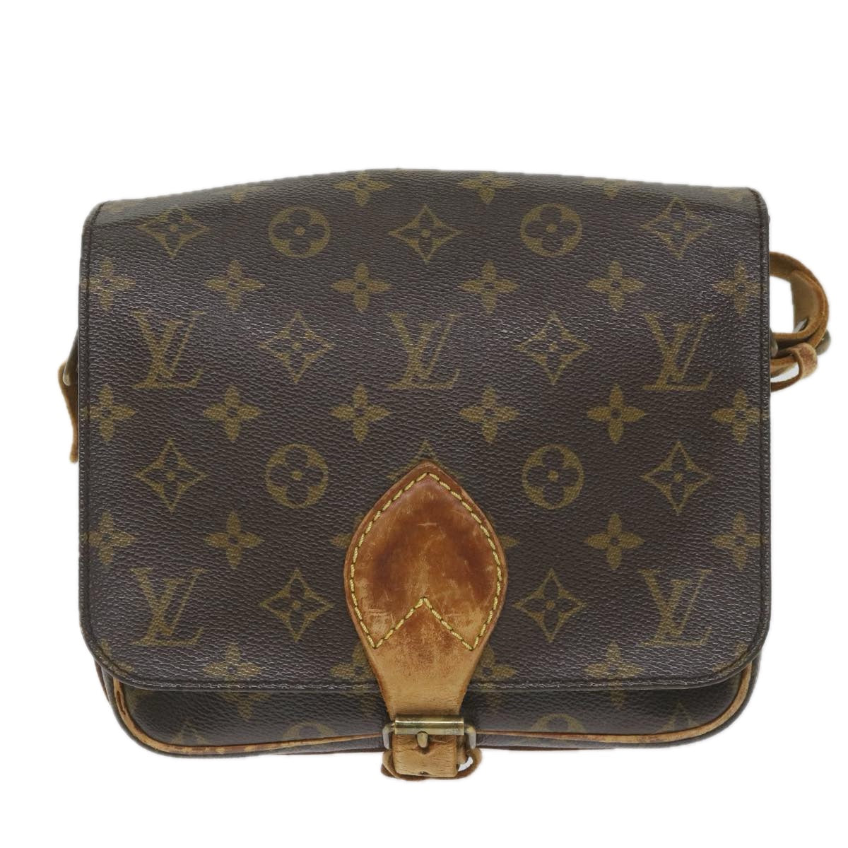 LOUIS VUITTON Monogram Cartouchiere MM Shoulder Bag M51253 LV Auth 57505