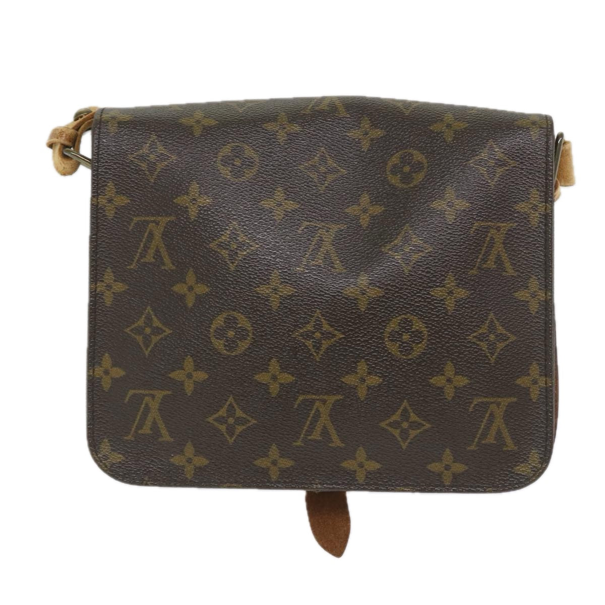 LOUIS VUITTON Monogram Cartouchiere MM Shoulder Bag M51253 LV Auth 57505