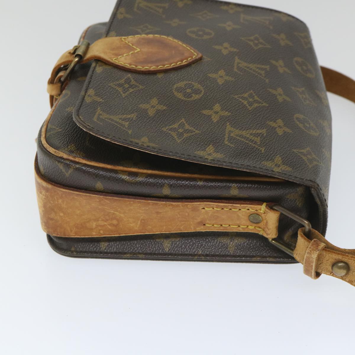 LOUIS VUITTON Monogram Cartouchiere MM Shoulder Bag M51253 LV Auth 57505