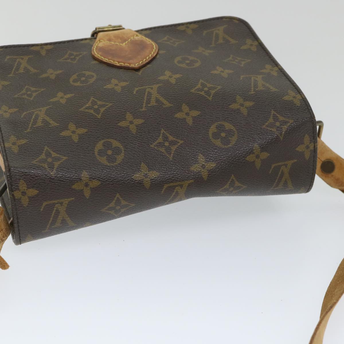 LOUIS VUITTON Monogram Cartouchiere MM Shoulder Bag M51253 LV Auth 57505