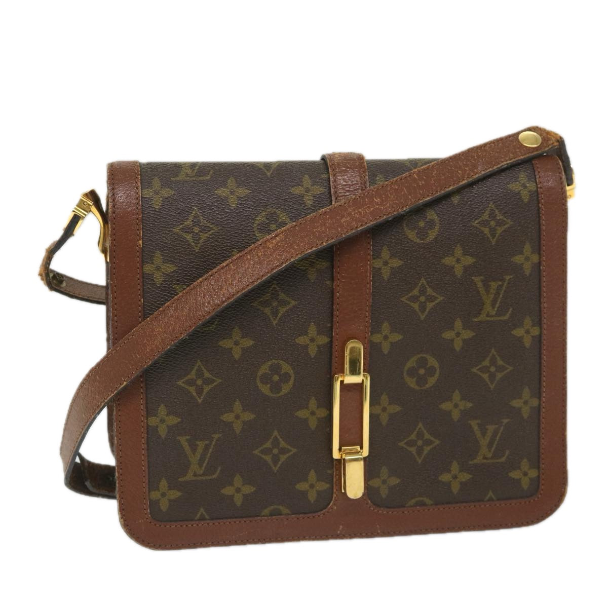 LOUIS VUITTON Monogram Ronpoan Shoulder Bag No.232 LV Auth 57533