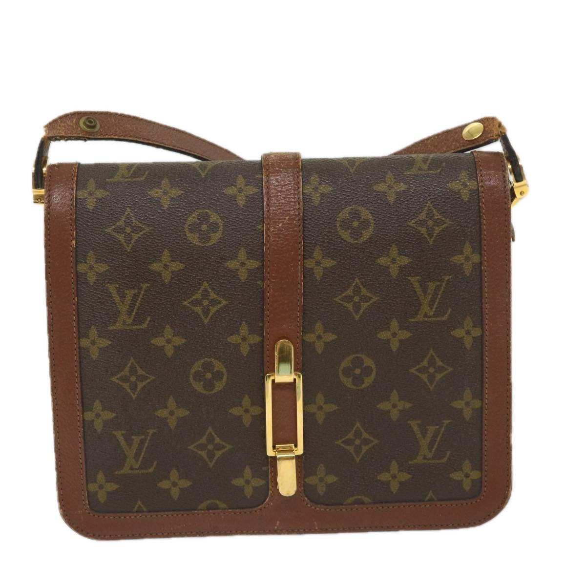 LOUIS VUITTON Monogram Ronpoan Shoulder Bag No.232 LV Auth 57533