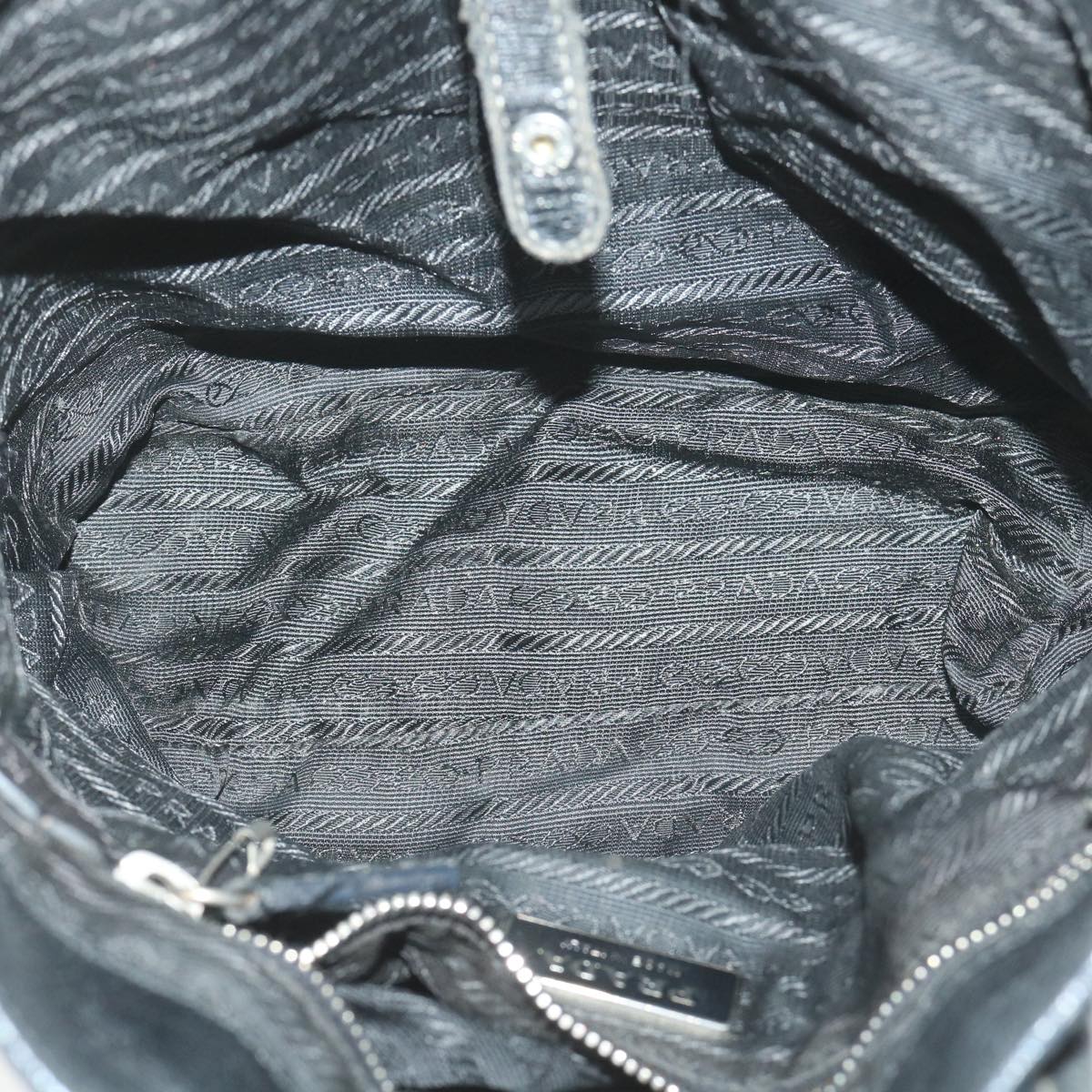 PRADA GG Canvas Hand Bag Shoulder Bag Nylon Leather 3Set Khaki Black Auth 57543